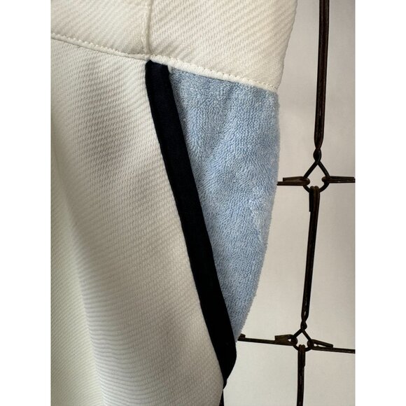 Vintage 80s TES Tennis Shorts Mens White With Blue & Black Accents - Picture 7 of 16